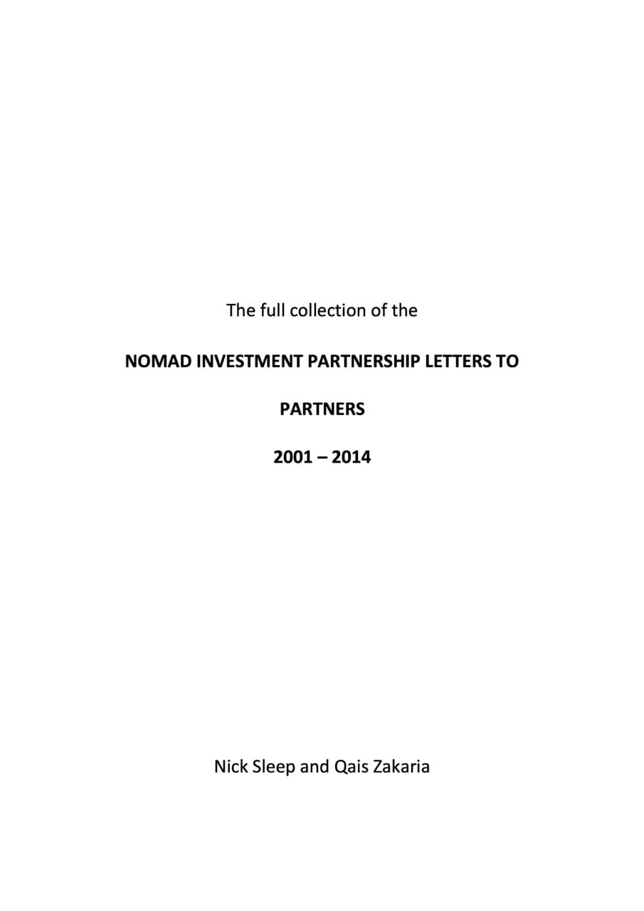 Cover of Nomad Investment Partnership Letters