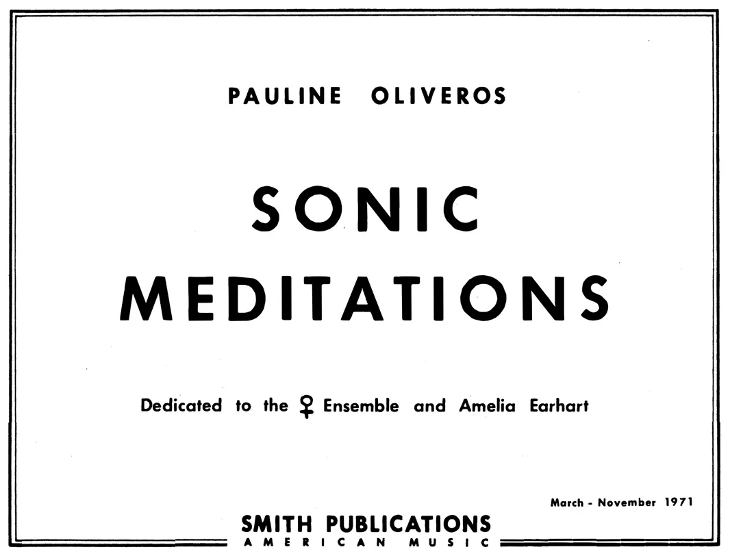 Sonic Meditations